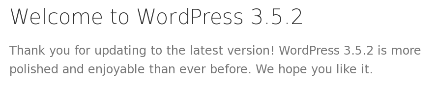 upgrade wordpress