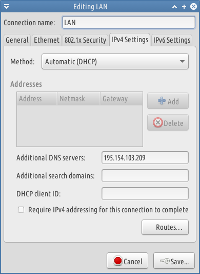 setting DNS