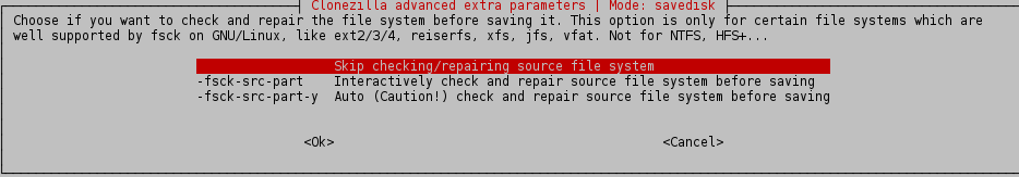 skip checking repairing source file system