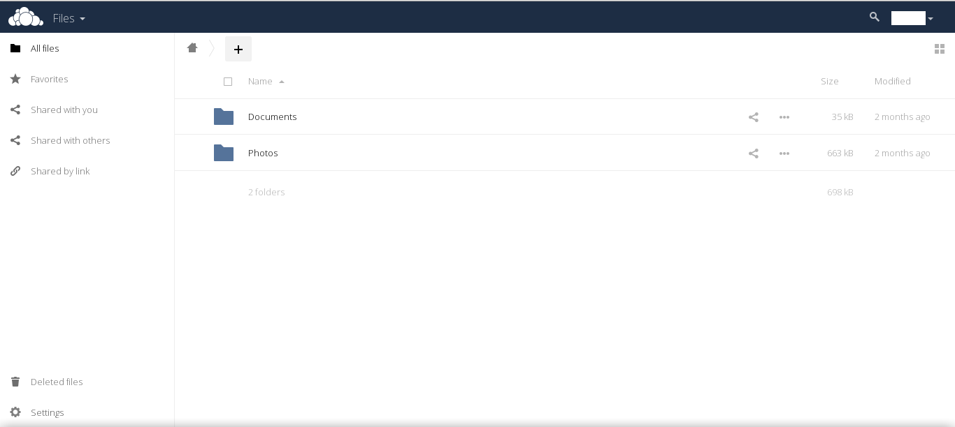 tampilan owncloud 8.2 material design