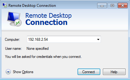 remote desktop connection win7