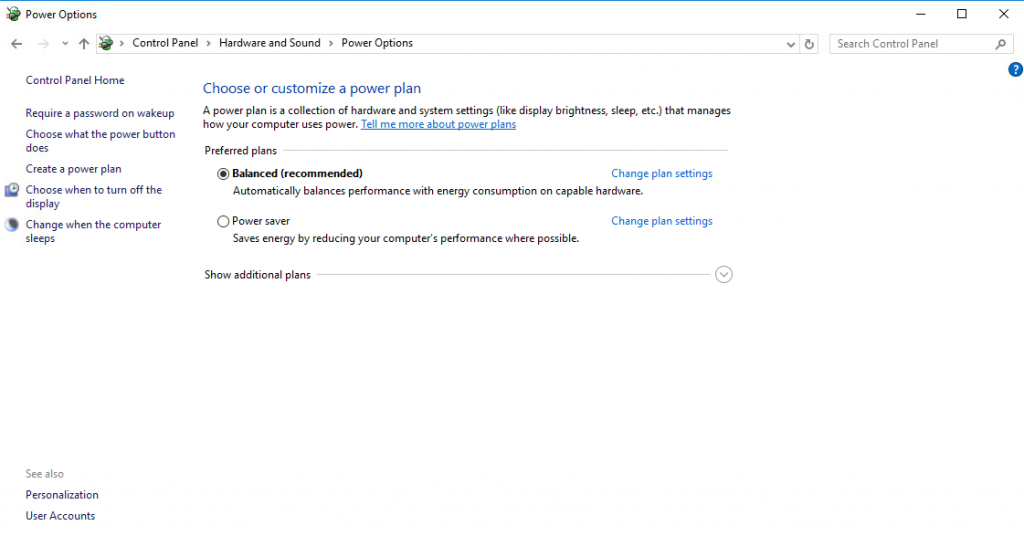 power plan windows