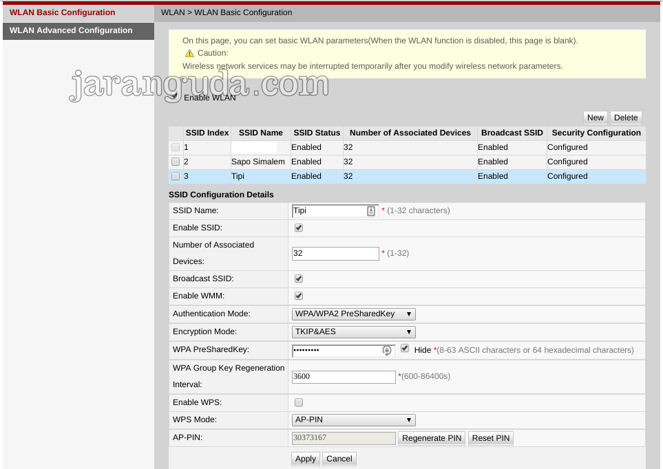 HG8245A setting WLAN