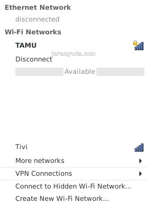 wifi TAMU aktif