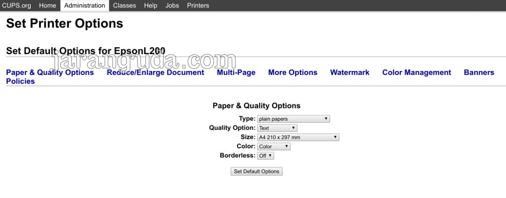 Image showcasing Install Network Printer Epson L200 di Fedora « Jaranguda