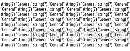 string(7) "General" string(7) "General" string(7)