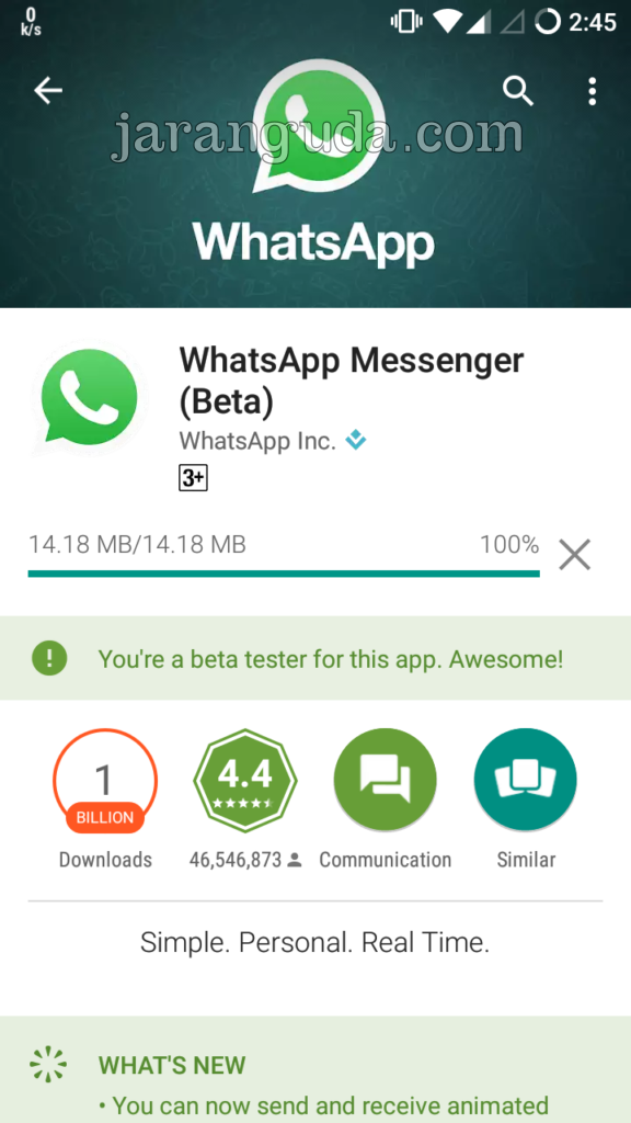 WhatsApp install beta App Video Call