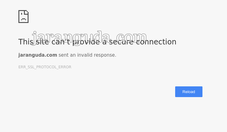 This site can’t provide a secure connection Chrome