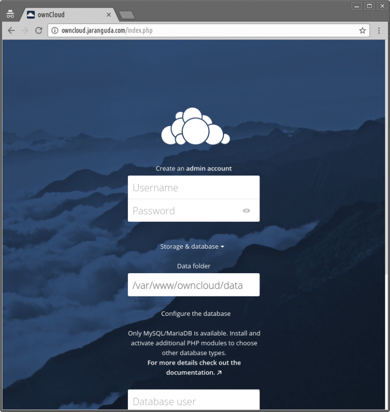 Настройка owncloud на debian