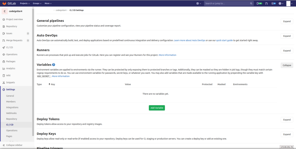 Cara Membuat Autodeploy Codeigniter di Gitlab dari Awal « Jaranguda