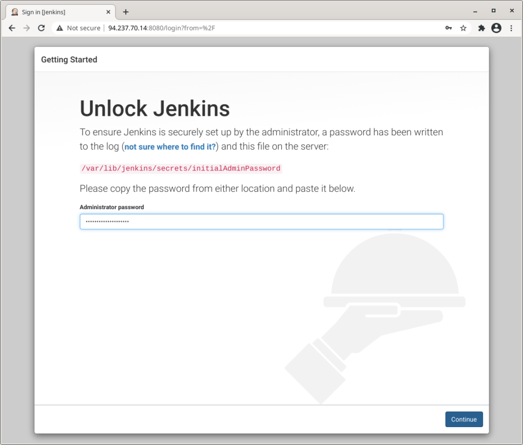 jenkins root password