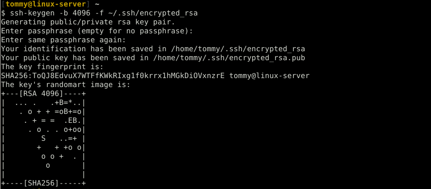 encrypted rsa ssh